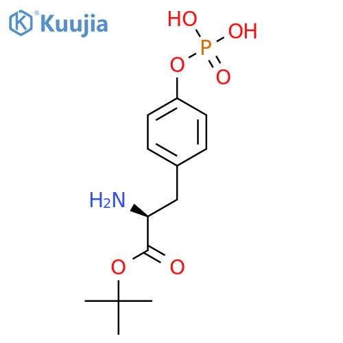 {4-[(2S)-2-amino-3-(tert-butoxy)-3-oxopropyl]phenoxy}phosphonic acid structure