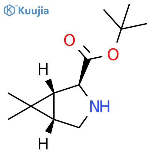 3-Azabicyclo[3.1.0]hexane-2-carboxylic acid, 6,6-dimethyl-, 1,1-dimethylethyl ester, (1R,2S,5S)- structure