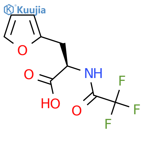 (2R)-3-(furan-2-yl)-2-(2,2,2-trifluoroacetamido)propanoic acid structure