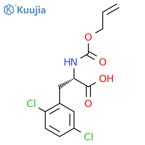 (2S)-3-(2,5-dichlorophenyl)-2-{[(prop-2-en-1-yloxy)carbonyl]amino}propanoic acid structure
