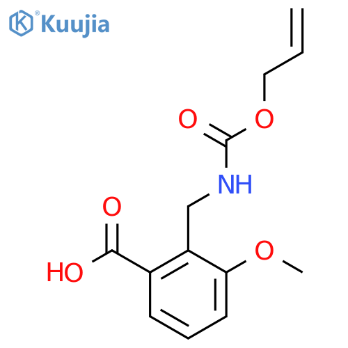 3-Methoxy-2-({[(prop-2-en-1-yloxy)carbonyl]amino}methyl)benzoic acid structure