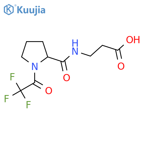 3-{[1-(2,2,2-Trifluoroacetyl)pyrrolidin-2-yl]formamido}propanoic acid structure
