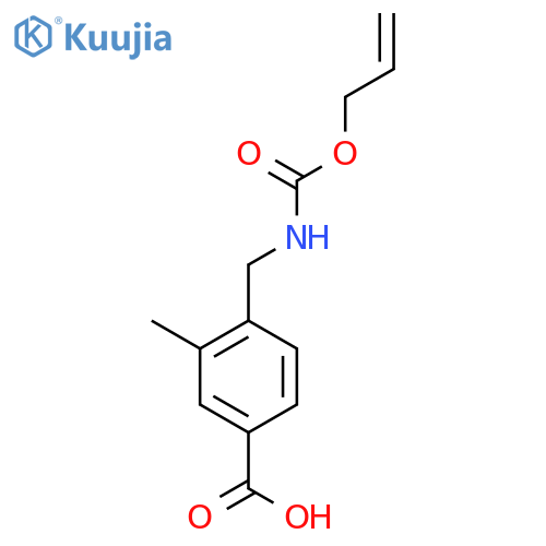 3-Methyl-4-({[(prop-2-en-1-yloxy)carbonyl]amino}methyl)benzoic acid structure