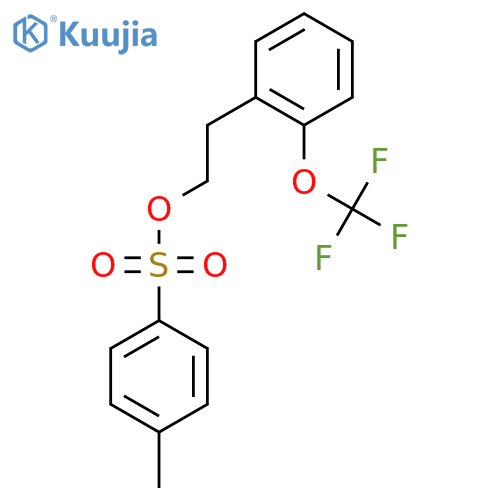2-[2-(Trifluoromethoxy)phenyl]ethyl 4-methylbenzene-1-sulfonate structure