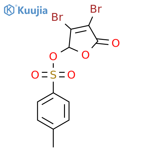 3,4-Dibromo-5-oxo-2,5-dihydrofuran-2-yl 4-methylbenzene-1-sulfonate structure
