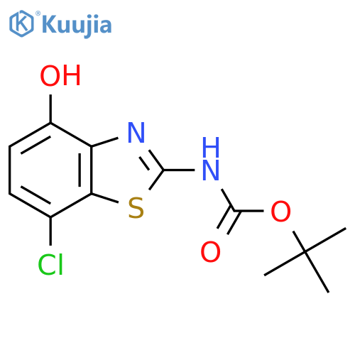 tert-butyl N-(7-chloro-4-hydroxy-1,3-benzothiazol-2-yl)carbamate structure