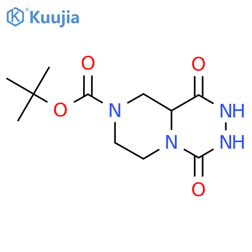 tert-butyl 1,4-dioxo-octahydro-1H-pyrazino[1,2-d][1,2,4]triazine-8-carboxylate structure