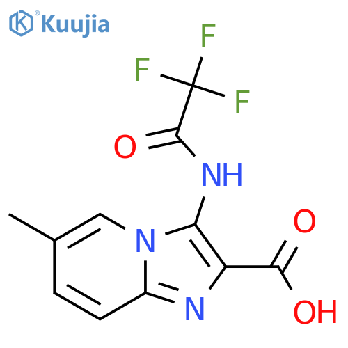 6-Methyl-3-(2,2,2-trifluoroacetamido)imidazo[1,2-a]pyridine-2-carboxylic acid structure