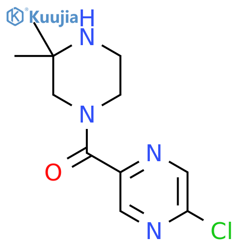 2-Chloro-5-(3,3-dimethylpiperazine-1-carbonyl)pyrazine structure
