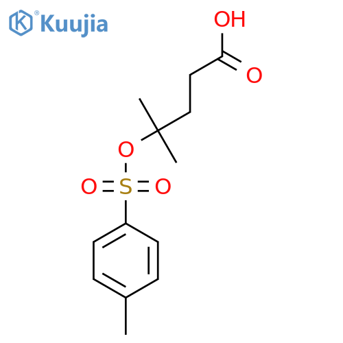 4-Methyl-4-[(4-methylbenzenesulfonyl)oxy]pentanoic acid structure