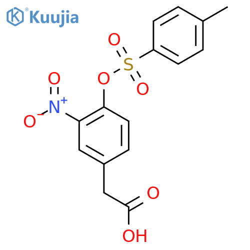 2-{4-[(4-Methylbenzenesulfonyl)oxy]-3-nitrophenyl}acetic acid structure