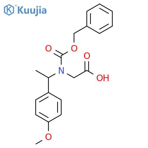 2-{[(Benzyloxy)carbonyl][1-(4-methoxyphenyl)ethyl]amino}acetic acid structure