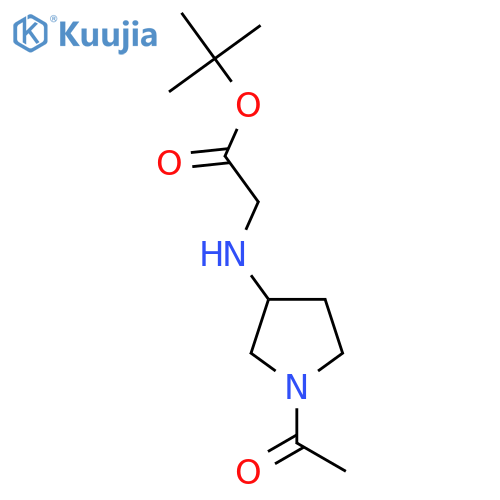 1-Acetyl-3-(tert-butoxycarbonylmethylamino)pyrrolidine structure
