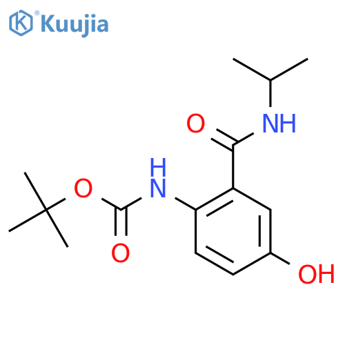 tert-butyl N-{4-hydroxy-2-[(propan-2-yl)carbamoyl]phenyl}carbamate structure