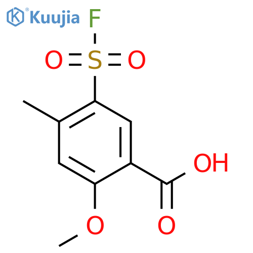 5-(Fluorosulfonyl)-2-methoxy-4-methylbenzoic acid structure