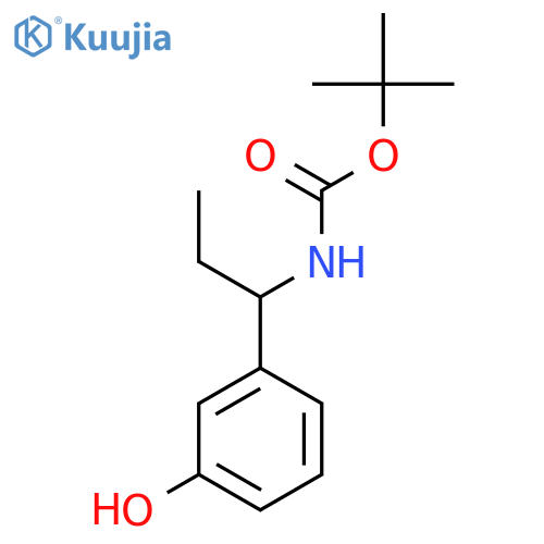tert-butyl N-[1-(3-hydroxyphenyl)propyl]carbamate structure