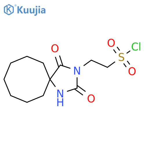 2-{2,4-Dioxo-1,3-diazaspiro[4.7]dodecan-3-yl}ethane-1-sulfonyl chloride structure