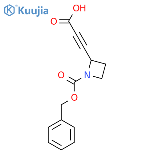 3-{1-[(Benzyloxy)carbonyl]azetidin-2-yl}prop-2-ynoic acid structure