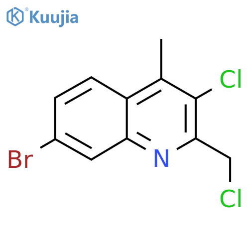 7-Bromo-3-chloro-2-(chloromethyl)-4-methylquinoline structure