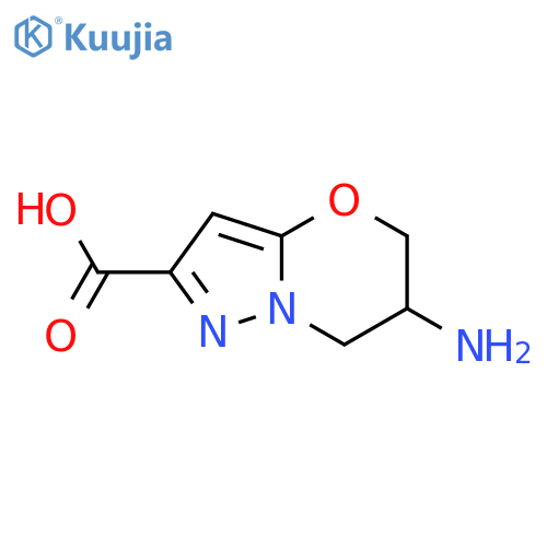 6-amino-5H,6H,7H-pyrazolo3,2-b1,3oxazine-2-carboxylic acid structure