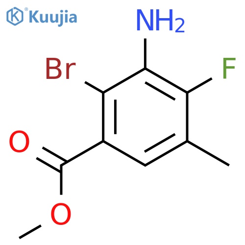 Methyl 3-amino-2-bromo-4-fluoro-5-methylbenzoate structure