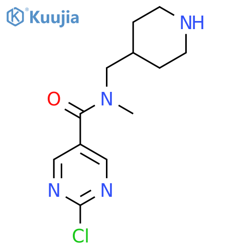 2-chloro-N-methyl-N-(piperidin-4-yl)methylpyrimidine-5-carboxamide structure
