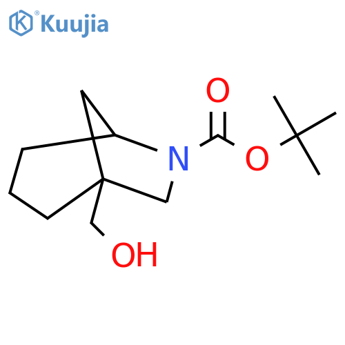 Tert-butyl 1-(hydroxymethyl)-6-azabicyclo[3.2.1]octane-6-carboxylate structure