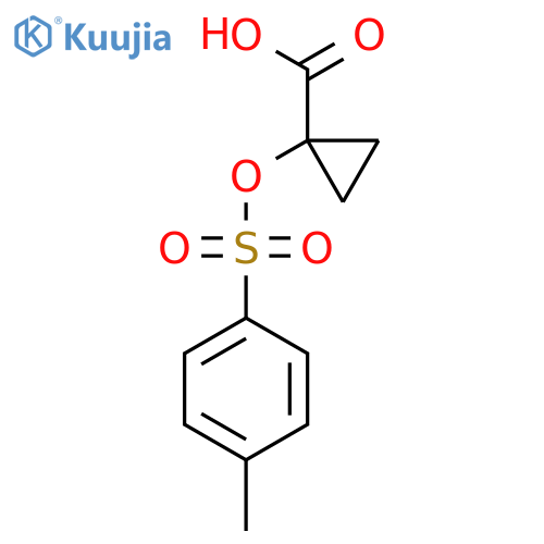 1-[(4-Methylbenzenesulfonyl)oxy]cyclopropane-1-carboxylic acid structure