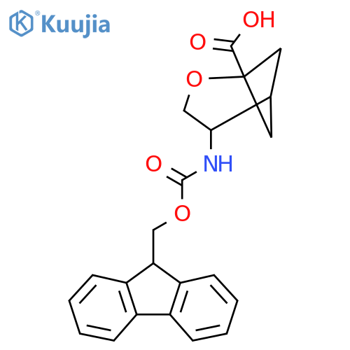 4-({[(9H-fluoren-9-yl)methoxy]carbonyl}amino)-2-oxabicyclo[3.1.1]heptane-1-carboxylic acid structure