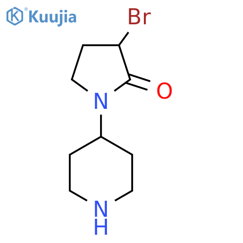 3-Bromo-1-(piperidin-4-yl)pyrrolidin-2-one structure