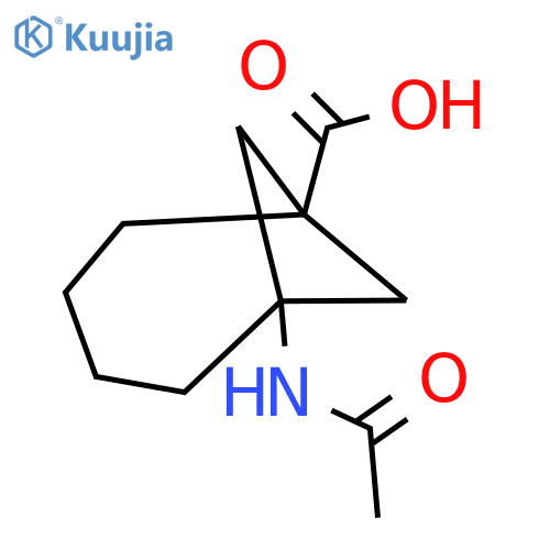 6-Acetamidobicyclo[4.1.1]octane-1-carboxylic acid structure