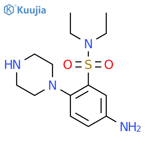 5-amino-N,N-diethyl-2-(piperazin-1-yl)benzene-1-sulfonamide structure