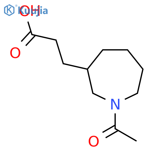 3-(1-Acetylazepan-3-yl)propanoic acid structure