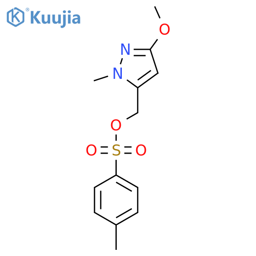 (3-methoxy-1-methyl-1H-pyrazol-5-yl)methyl 4-methylbenzene-1-sulfonate structure