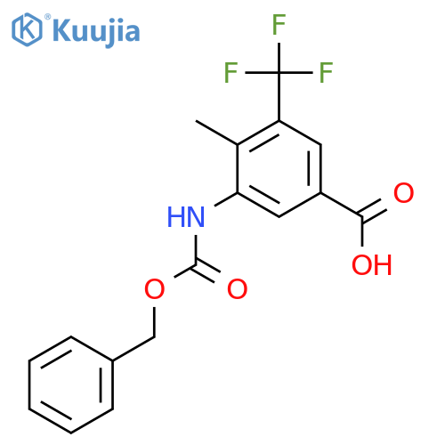 3-{[(Benzyloxy)carbonyl]amino}-4-methyl-5-(trifluoromethyl)benzoic acid structure