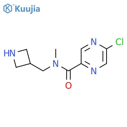 N-(azetidin-3-yl)methyl-5-chloro-N-methylpyrazine-2-carboxamide structure