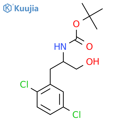 tert-butyl N-[1-(2,5-dichlorophenyl)-3-hydroxypropan-2-yl]carbamate structure