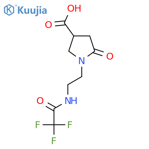 5-Oxo-1-[2-(trifluoroacetamido)ethyl]pyrrolidine-3-carboxylic acid structure