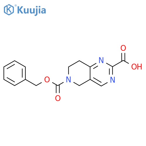 6-[(benzyloxy)carbonyl]-5H,6H,7H,8H-pyrido[4,3-d]pyrimidine-2-carboxylic acid structure