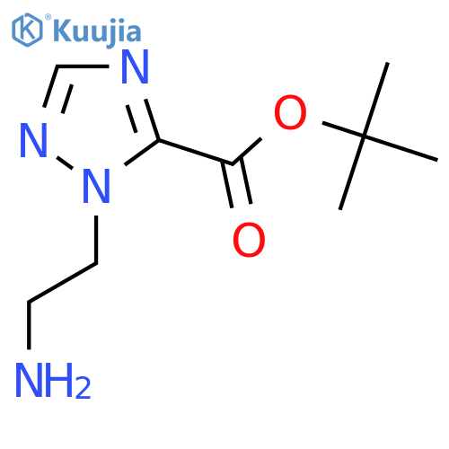 tert-butyl 1-(2-aminoethyl)-1H-1,2,4-triazole-5-carboxylate structure