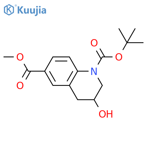 1-Tert-butyl 6-methyl 3-hydroxy-1,2,3,4-tetrahydroquinoline-1,6-dicarboxylate structure