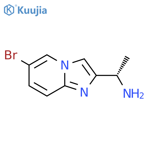 (1S)-1-{6-bromoimidazo[1,2-a]pyridin-2-yl}ethan-1-amine structure