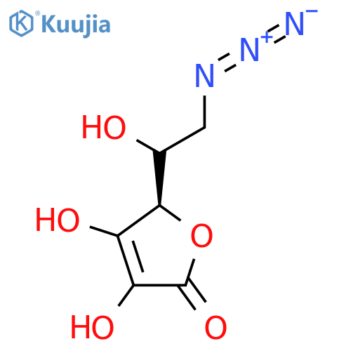 (5R)-5-(2-azido-1-hydroxyethyl)-3,4-dihydroxy-2,5-dihydrofuran-2-one structure