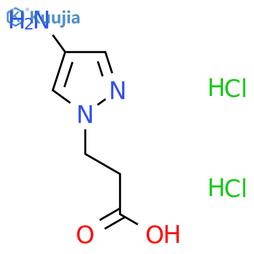 3-(4-amino-1H-pyrazol-1-yl)propanoic acid dihydrochloride structure