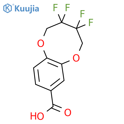 3,3,4,4-Tetrafluoro-2,3,4,5-tetrahydro-1,6-benzodioxocine-8-carboxylic acid structure