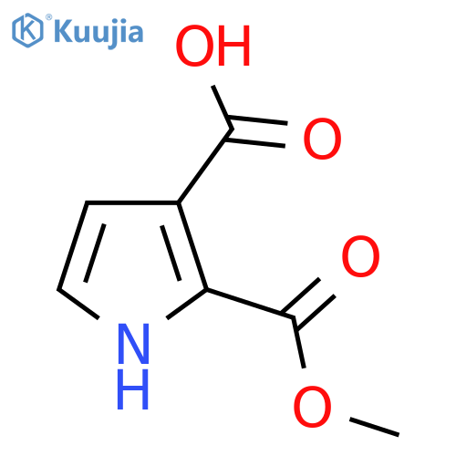 2-(methoxycarbonyl)-1H-pyrrole-3-carboxylic acid structure