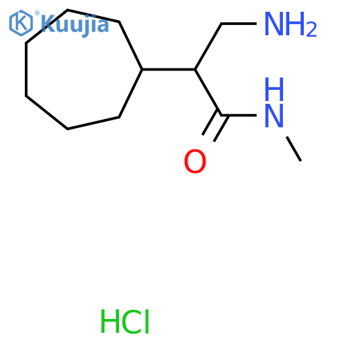 3-amino-2-cycloheptyl-N-methylpropanamide hydrochloride structure