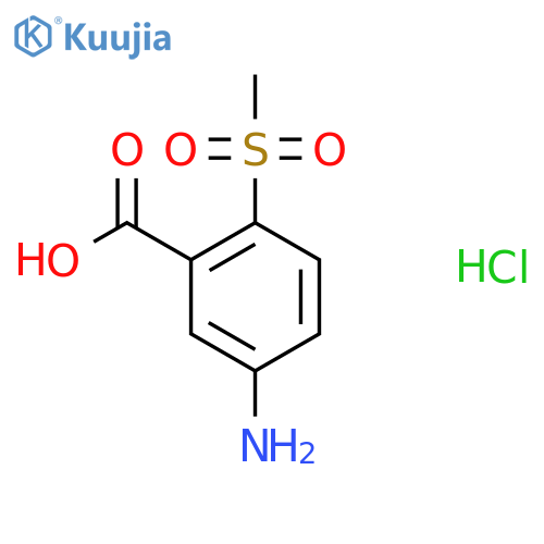 5-Amino-2-methanesulfonylbenzoic acid hydrochloride structure