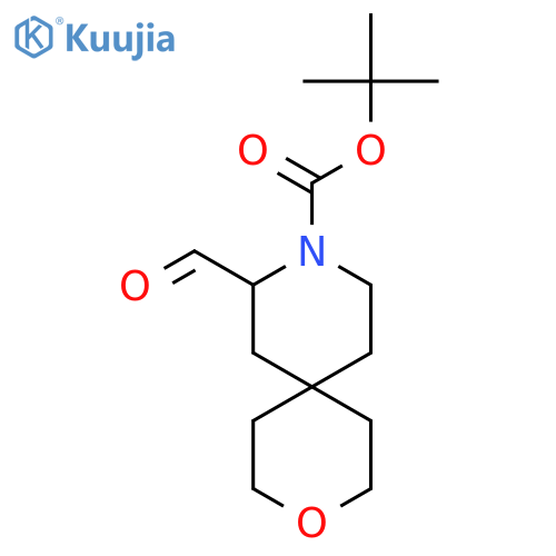 Tert-butyl 8-formyl-3-oxa-9-azaspiro[5.5]undecane-9-carboxylate structure