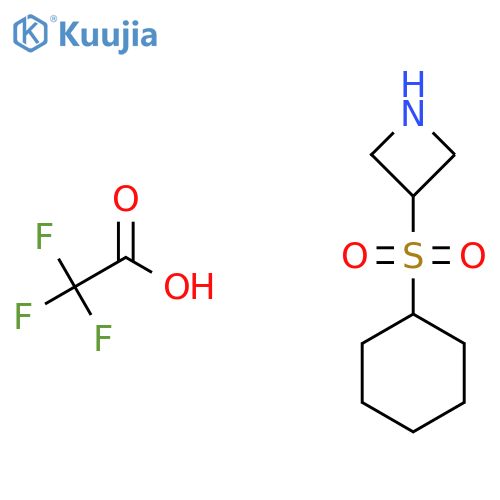 3-(Cyclohexanesulfonyl)azetidine; trifluoroacetic acid structure